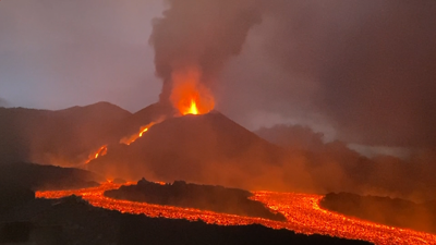 Imaxe de arquivo da erupción do volcán Tajogaite, en 2021
