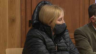 Ana Sandamil, acusada do asasinato da súa filla Desirée, durante o xuízo na Audiencia de Lugo