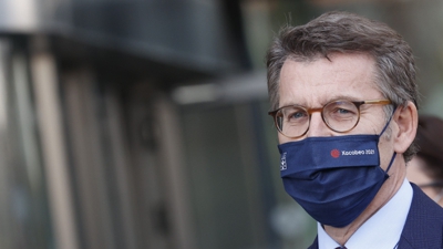 Alberto Núñez Feijóo este martes tras a reunión da Xunta Directiva Nacional do PP (EFE/Javier Lizón)