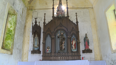 O retablo da capela de San Roque de Ponte Caldelas o venres pasado