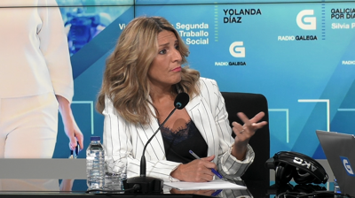 Yolanda Díaz nun momento da entrevista na Radio Galega