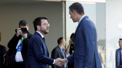 Aragonès e Sánchez nunha foto de arquivo (EFEQuiqueGarcia)