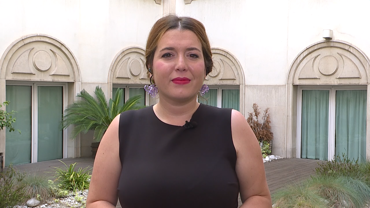 A secretaria de Estado de Igualdade, Ánxela Rodríguez, nun momento da entrevista no 'Bos días'