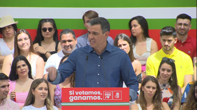 Pedro Sánchez, nun acto da campaña andaluza