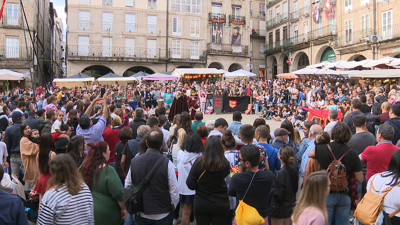 A Praza Maior de Ourense, abarrotada durante as festas