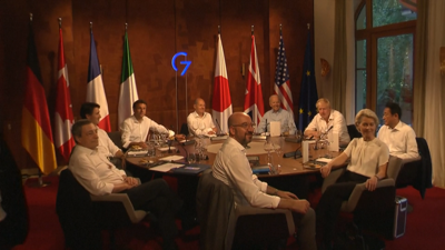 Sesión de traballo dos líderes do G-7 en Alemaña