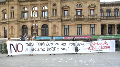 Manifestación de SOS Racismo en San Sebastián