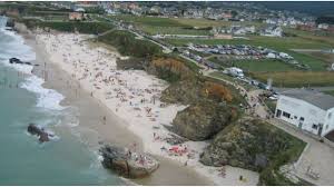 Vista aérea da praia de Arealonga, en Barreiros (Lugo)
