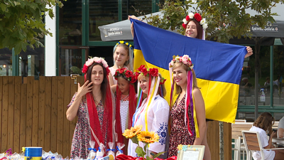 Refuxiadas ucraínas celebran no Monte do Gozo unha xornada de irmandade co pobo galego