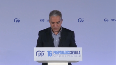 Elías Bendodo, no congreso do PP de Sevilla