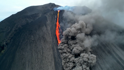 A última erupción do Stromboli fora en agosto de 2019