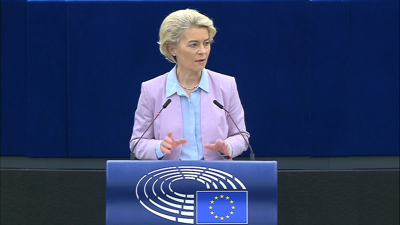 Ursula Von der Leyen no Parlamento Europeo