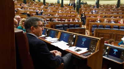 O voceiro socialista no Congreso, Patxi López. EFE/Javier Lizon