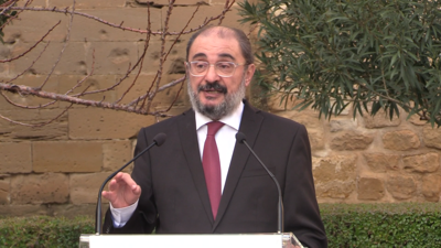 O presidente de Aragón, o socialista Javier Lambán