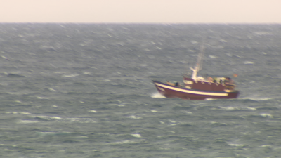 Pesqueiro no litoral da Coruña