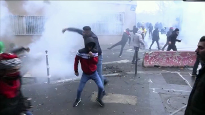 Incidentes en París na manifestación de repulsa polo atentado contra un centro kurdo