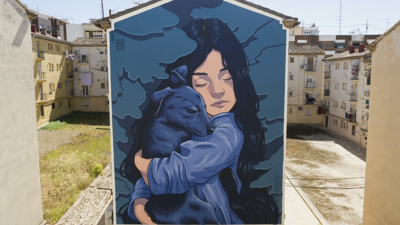 A obra 'Anisoptera' de Lidia Cao, candidata ao mellor mural do ano por Street Art Cities