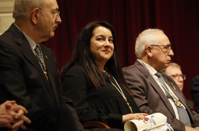 María López Sández no acto do seu ingreso na RAG en Lugo