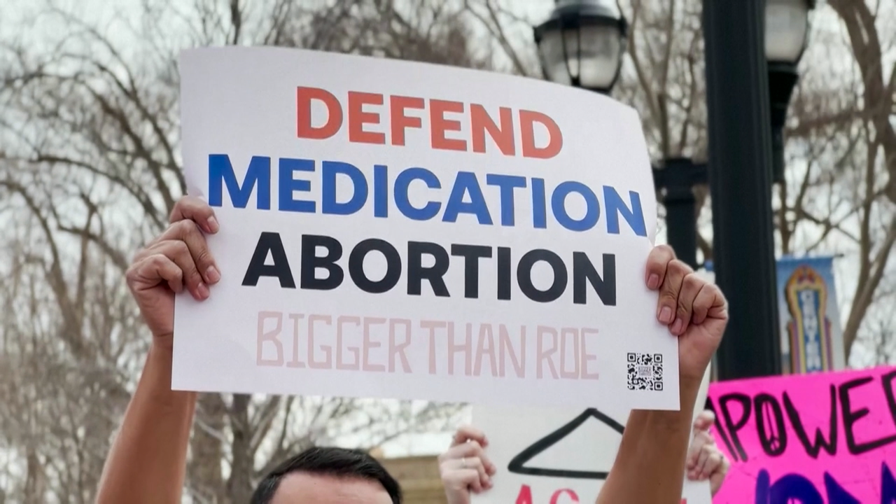 Manifestación a prol da pílula abortiva en Amarillo, Texas