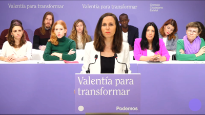Ione Belarra, secretaria xeral de Podemos, na consello cidadán estatal