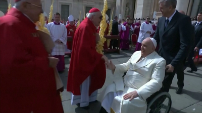 O papa Francisco na Misa de Ramos no Vaticano