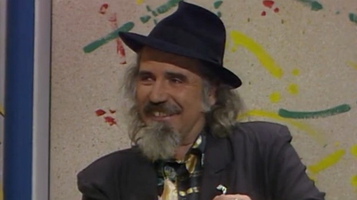 Isidro Alvariño nunha entrevista na TVG no ano 1990