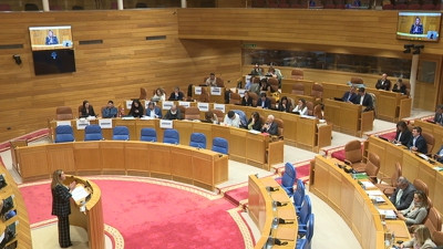Sesión do Parlamento galego este martes