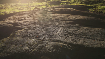 Un dos máis de 80 petróglifos do Parque Arqueolóxico de Campo Lameiro