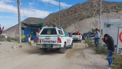 Entrada da mina onde se rexistrou o incendio en Arequipa, Perú