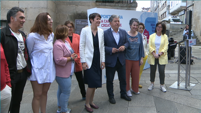 Ana Pontón e o candidato Fernández Lores presentaron o programa cultural do BNG para a cidade