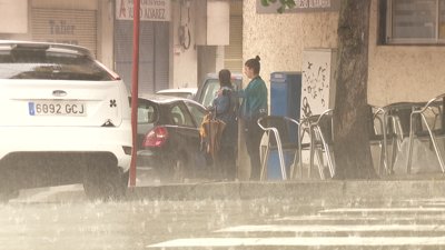 Tromba de auga en Ourense este sábado