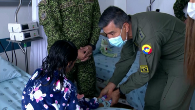 Os menores están ingresados nun hospital militar de Bogotá