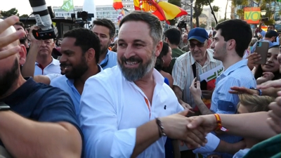 Santiago Abascal pecha campaña na Praza de Colón