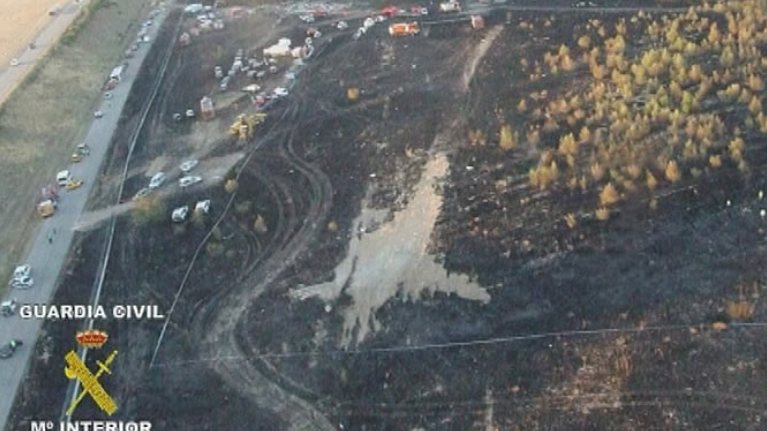 A imaxe revela o punto exacto en que impactou o avión de Spanair o 20 de agosto de 2018