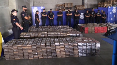 Máis de 9,4 toneladas de cocaína comisada pola Policía Nacional e a Axencia Tributaria no maior golpe contra o narcotráfico en España