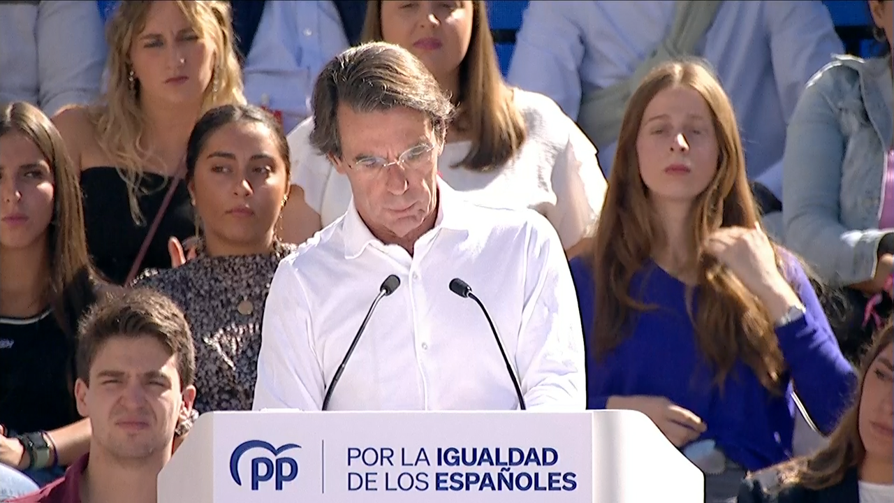 José María Aznar nun momento do seu discurso