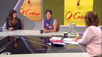 Janet Novás e Jaione Camborda no programa 'Zigzag' da Televisión de Galicia