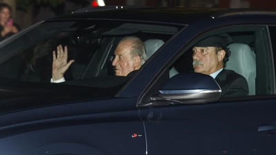 O rei Xoán Carlos á súa chegada ao Pardo (EFE/ Javier Lizón)