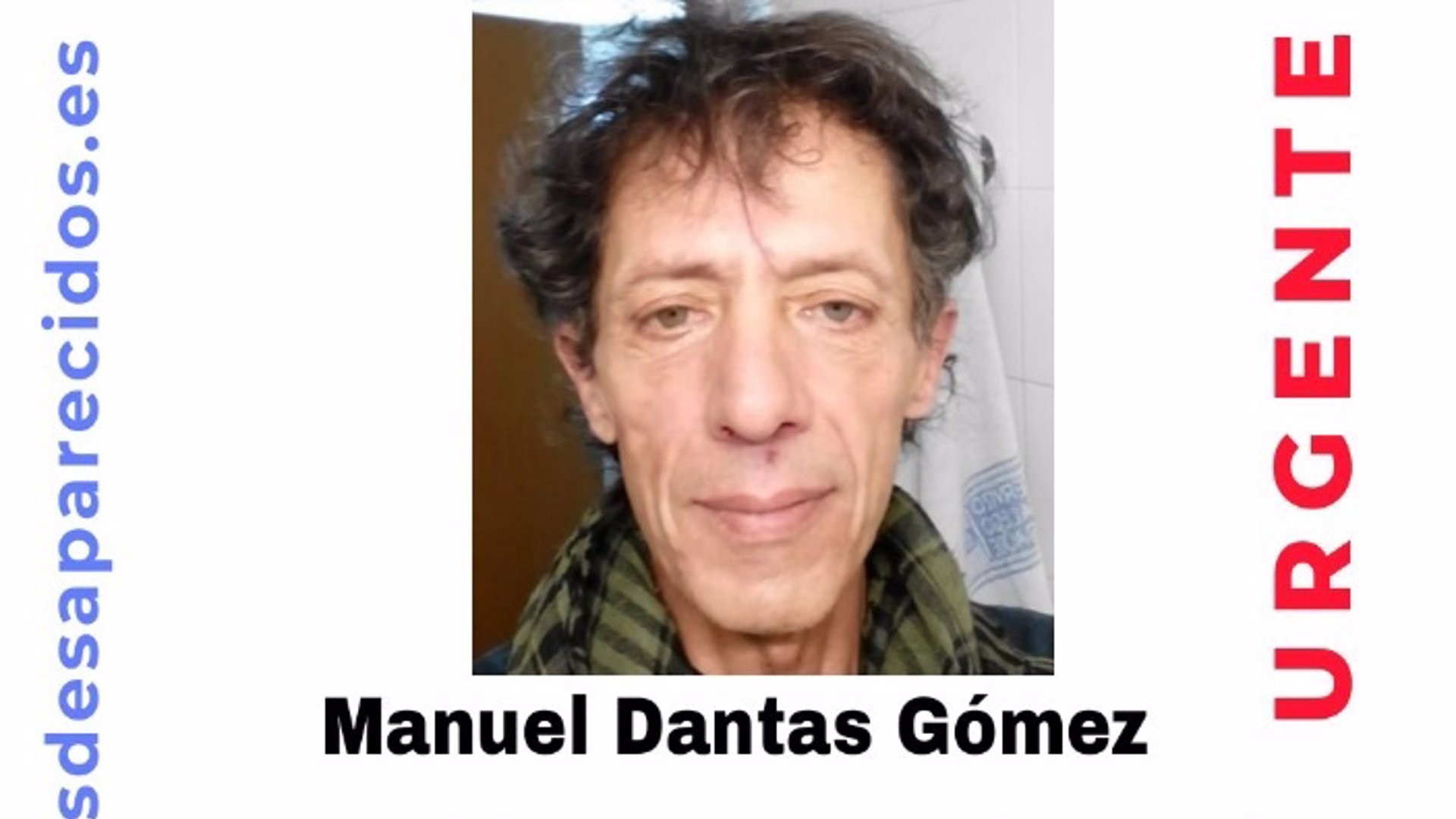 Foto do desaparecido, Manuel Dantas Gómez (SOS Desaparecidos)