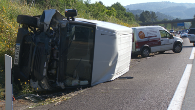 Accidente que tivo lugar nunha das estradas galegas
