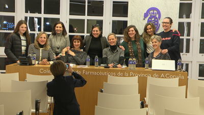 As autoras na presentación da Coruña