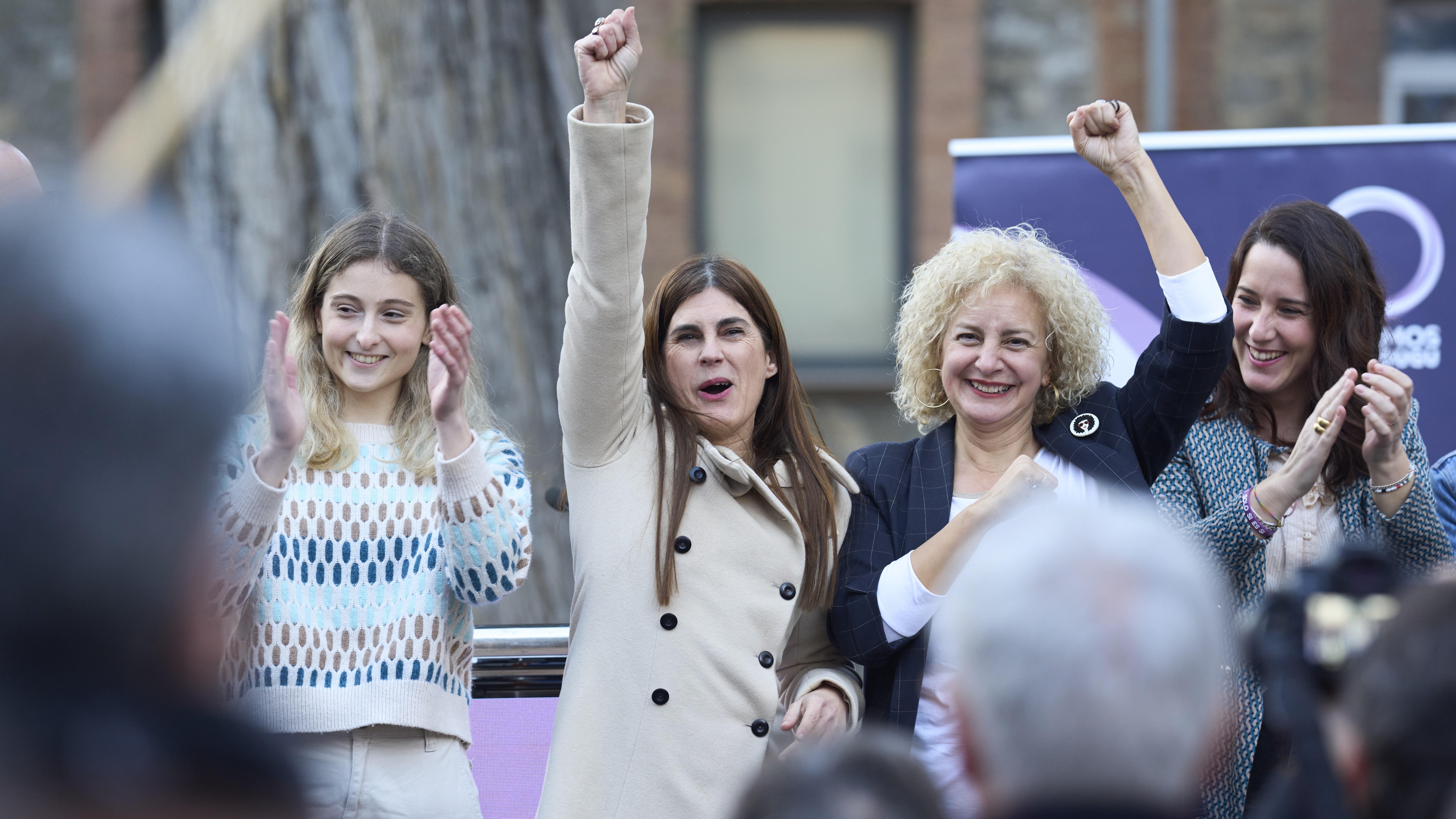 A aspirante a lehendakaritza de Podemos Euskadi, Miren Gorrotxategi, no centro (EFE)