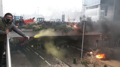 Protestas dos agricultores en Bruxelas hai unhas semanas