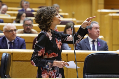 María Jesús Montero no Senado