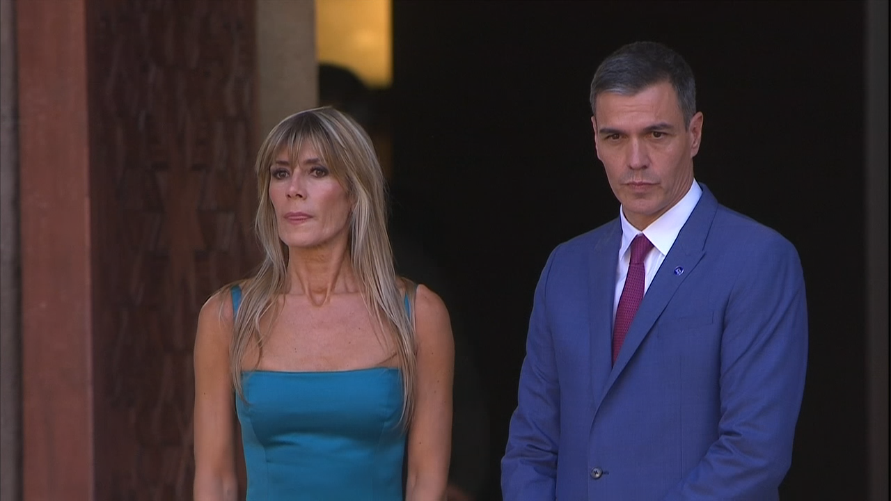 Imaxe de arquivo de Begoña Gómez e Pedro Sánchez