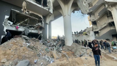 Edificio bombardeado en Gaza. Reuters