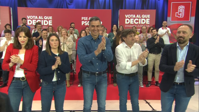 Pedro Sánchez apoia o candidato do PSE a Lehendakari en Vitoria-Gasteiz