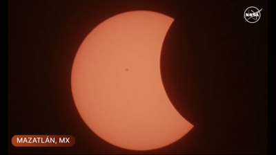 Eclipse vista dende México