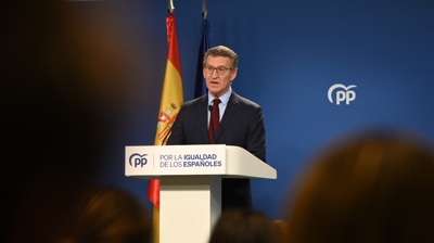 Alberto Núñez Feijóo en conferencia de prensa (EFE/Fernando Villar)