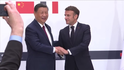 Emmanuel Macron e Xi Jinping / Reuters